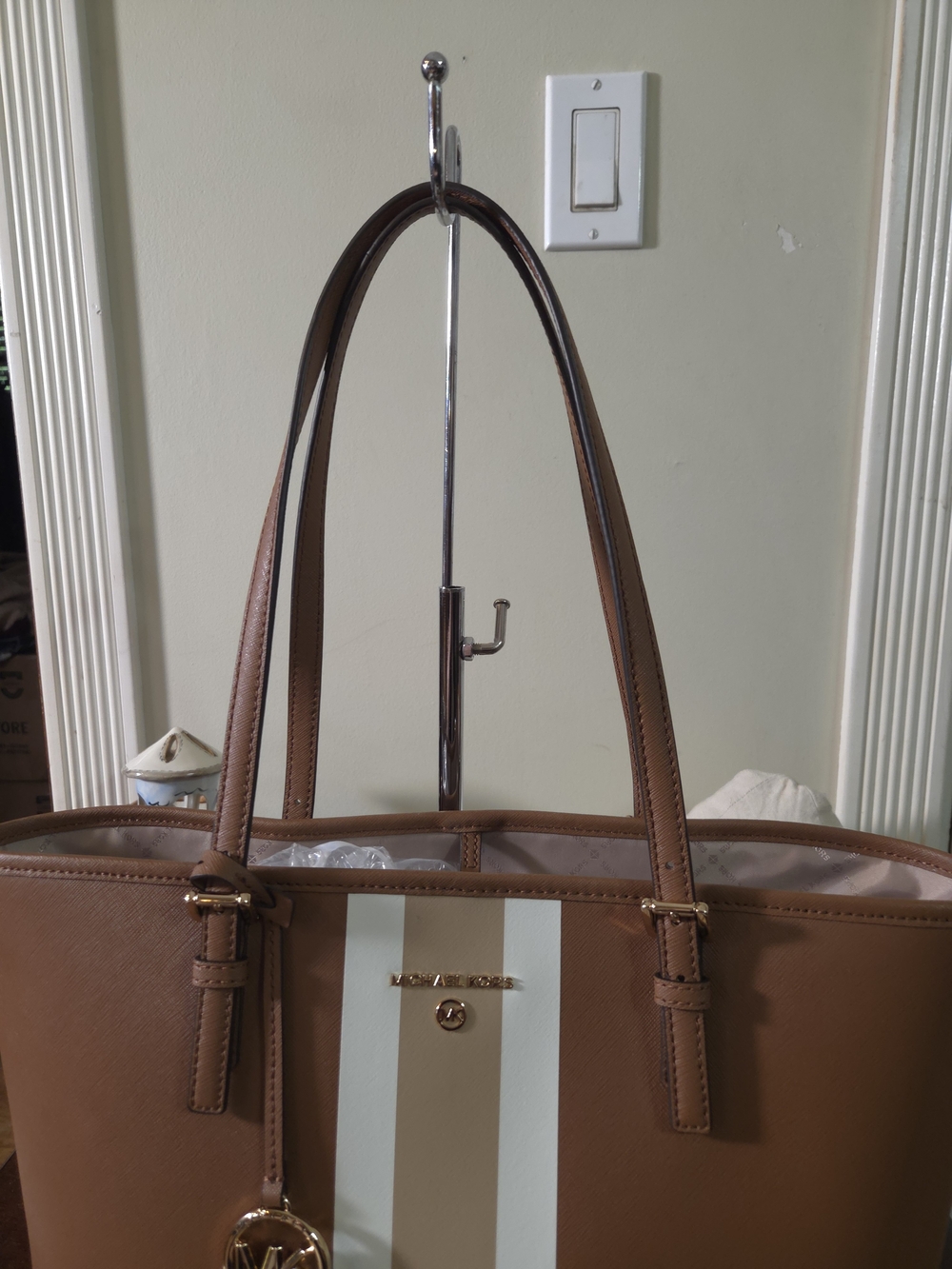 NWOT Michael Kors Caramel Medium Tote - Picture 2 of 8